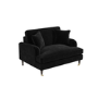 ALMOST PERFECT - Black Velvet Loveseat - Payton