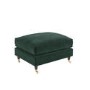 GRADE A1 - Dark Green Velvet Footstool - Payton