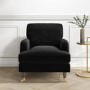 GRADE A2 - Black Velvet Armchair - Payton