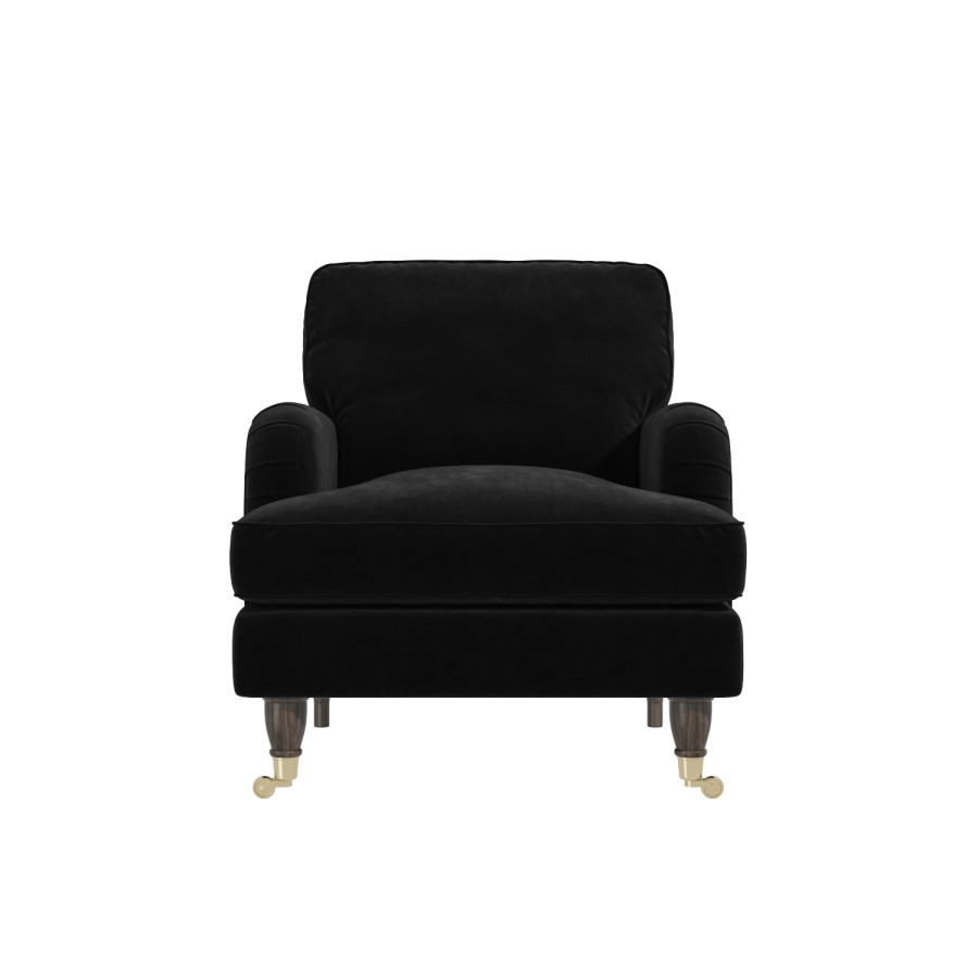 Black Velvet Armchair - Payton