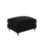 ALMOST PERFECT - Large Black Velvet Footstool - Payton