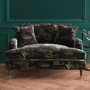 Floral Loveseat Armchair in Black - Payton