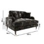 Floral Loveseat Armchair in Black - Payton