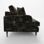 Floral Loveseat Armchair in Black - Payton