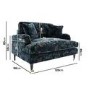 Floral Loveseat Armchair in Blue - Payton