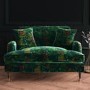 GRADE A3 - Floral Loveseat Armchair in Teal - Payton