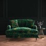 GRADE A3 - Floral Loveseat Armchair in Teal - Payton