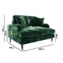 GRADE A3 - Floral Loveseat Armchair in Teal - Payton