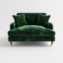 Floral Loveseat Armchair in Teal - Payton