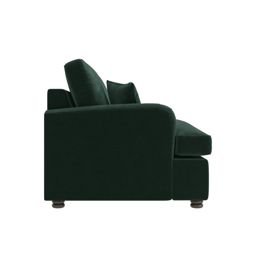 GRADE A1 - Dark Green Velvet 2 Seater Pull Out Sofa Bed - Payton