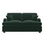 GRADE A1 - Dark Green Velvet 2 Seater Pull Out Sofa Bed - Payton