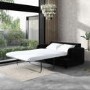 ONLY OPENED - 2 Seater Pull Out Sofa Bed in Black Velvet - Payton