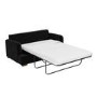 ONLY OPENED - 2 Seater Pull Out Sofa Bed in Black Velvet - Payton