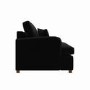 ONLY OPENED - 2 Seater Pull Out Sofa Bed in Black Velvet - Payton
