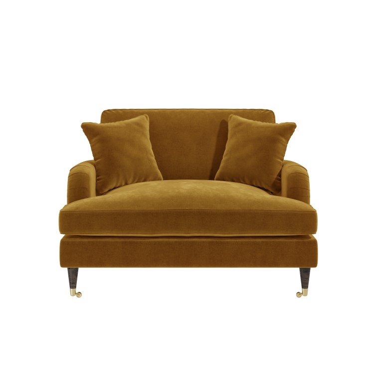 ONLY OPENED - Mustard Velvet Loveseat - Payton