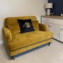 ALMOST PERFECT - Mustard Velvet Loveseat - Payton