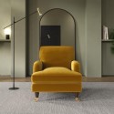 A2/PAY045 ALMOST PERFECT - Payton Mustard Velvet Armchair