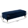 ALMOST PERFECT - Navy Velvet Long Footstool - Payton