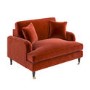 ALMOST PERFECT - Payton Orange Velvet Loveseat