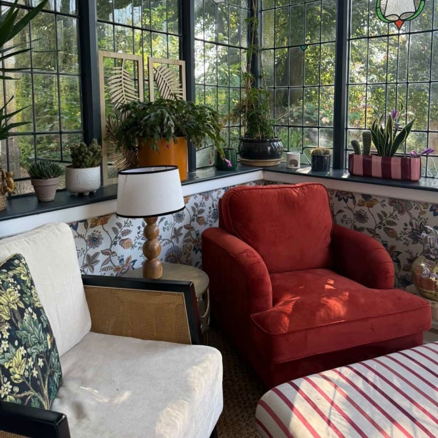 Burnt Orange Velvet Armchair - Payton