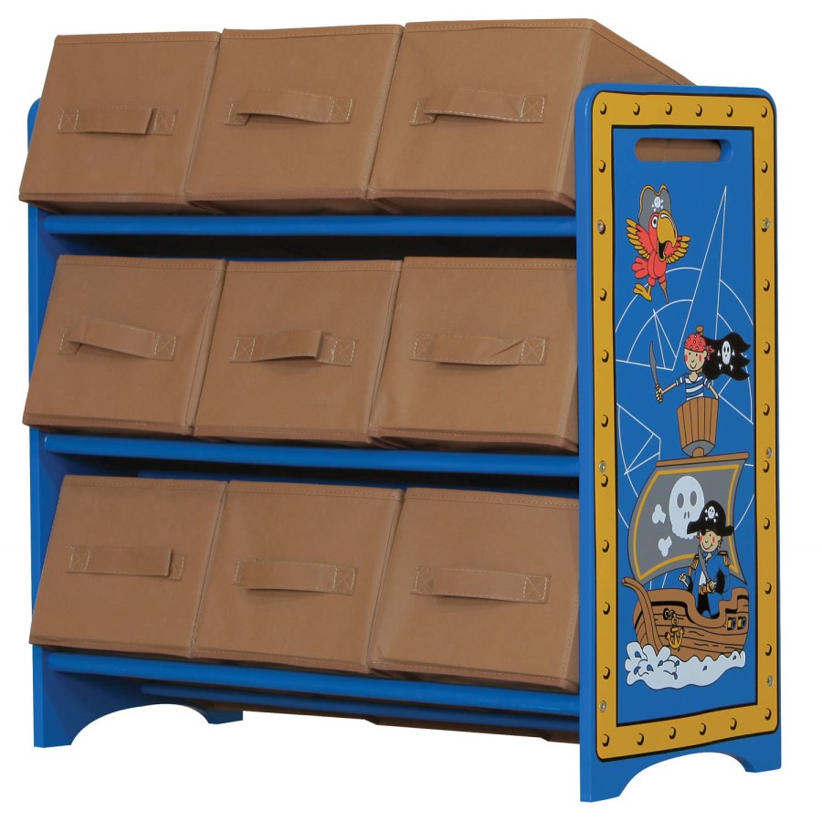 Kidsaw Pirate 9 Bin Storage In Blue