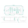Portland Left Hand P Shaped Shower Bath - 1500 x 800 x 700mm

