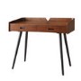 Vienna Office Desk Retro Walnut with Storage - Jual Furnishings