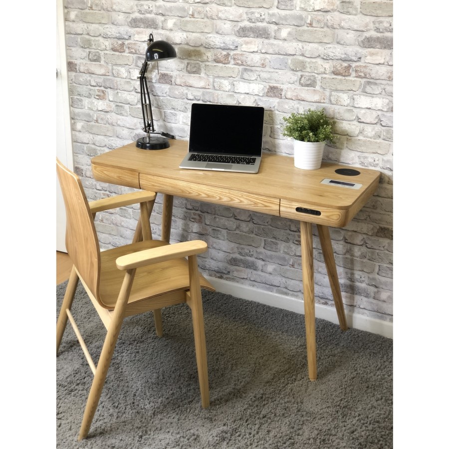 Smart Scandi Desk with Wireless Charging - San Francisco 