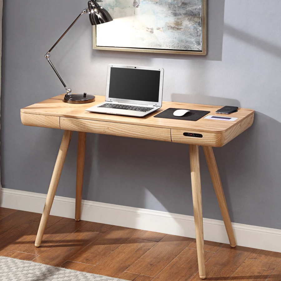 Smart Scandi Desk with Wireless Charging - San Francisco 
