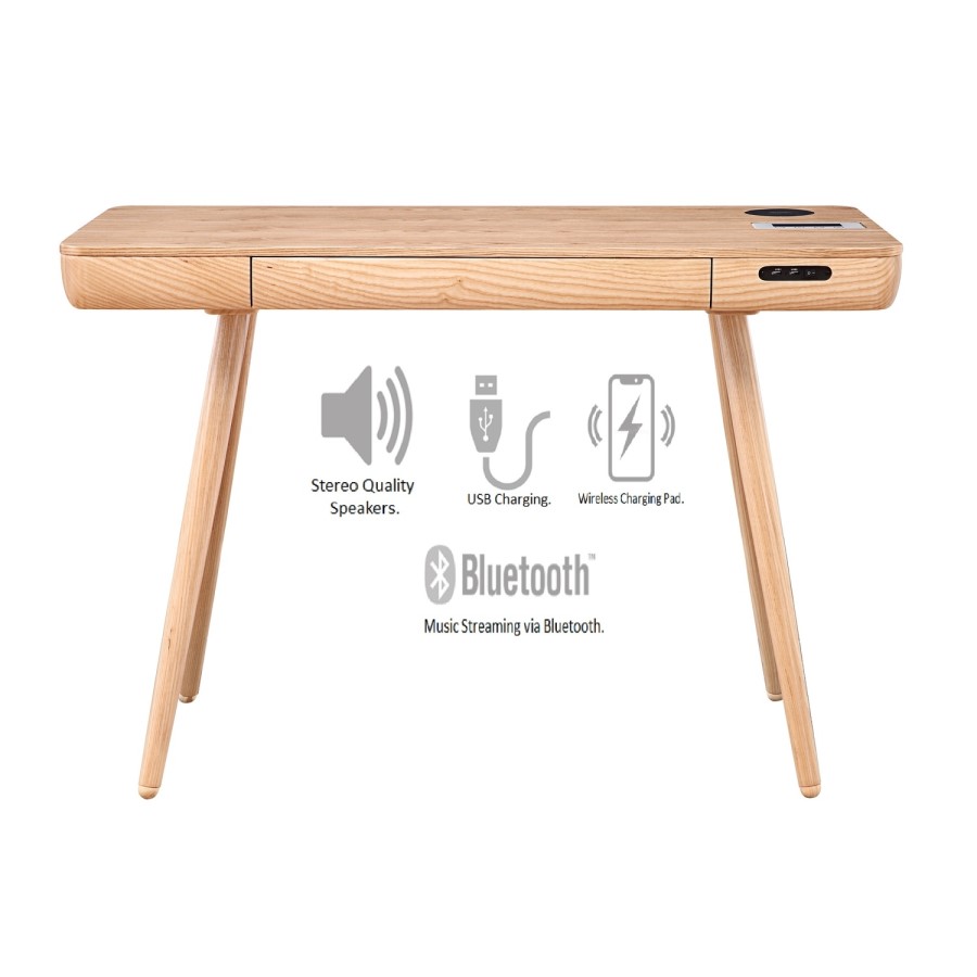 Smart Scandi Desk with Wireless Charging - San Francisco 