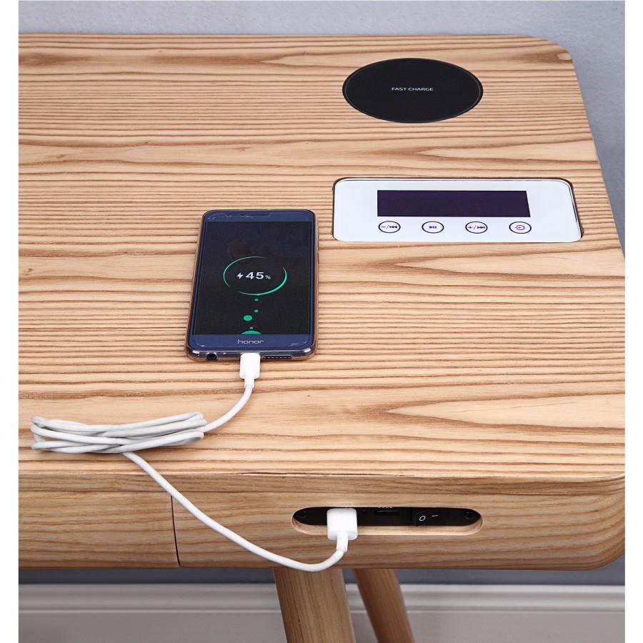 Smart Scandi Desk with Wireless Charging - San Francisco 
