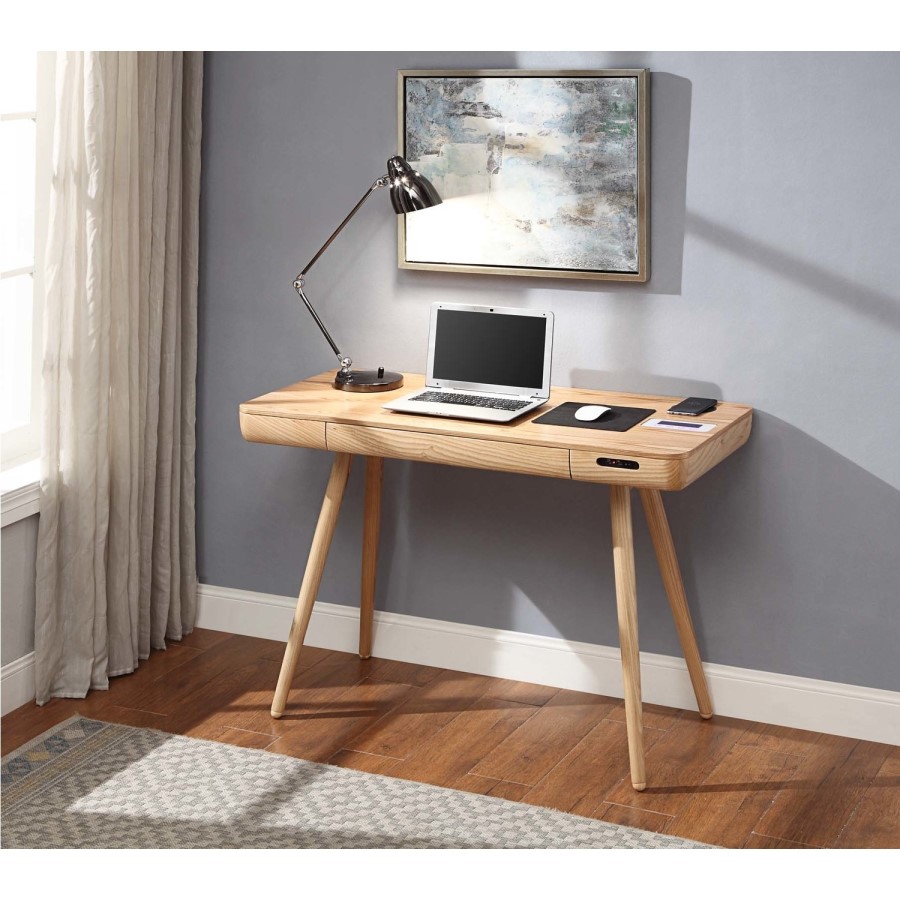 Smart Scandi Desk with Wireless Charging - San Francisco 