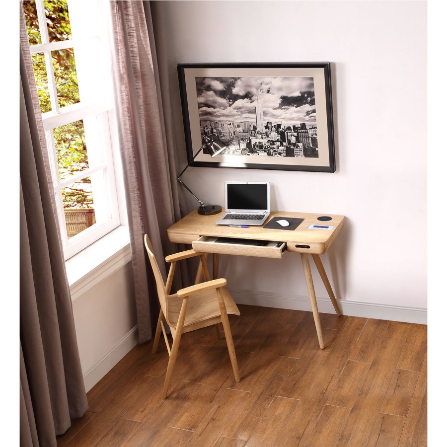 Smart Scandi Desk with Wireless Charging - San Francisco 