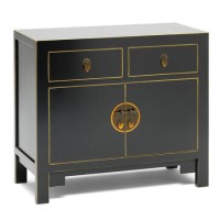 The Nine Schools Qing Black and Gilt Small Sideboard