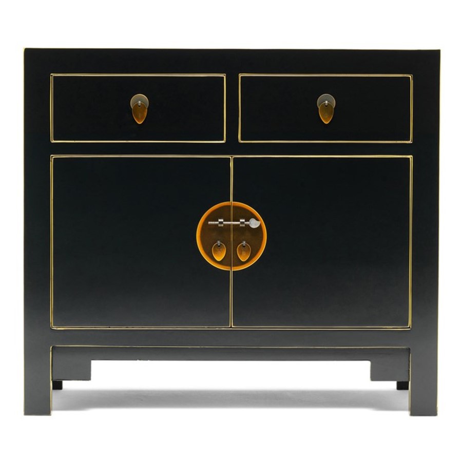 The Nine Schools Qing Black and Gilt Small Sideboard