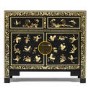 The Nine Schools Oriental Decorated Black Sideboard