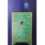 The Nine Schools Oriental Decorated Blue Medium Cabinet