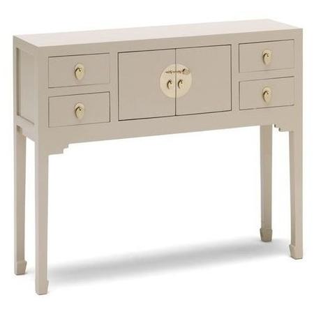 The Nine Schools Qing Oriential Oyster Grey Console Table
