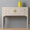 The Nine Schools Qing Oriential Oyster Grey Console Table