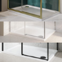 1800x800mm Rectangular Shower Tray 45mm - White Acrylic Stone Resin - Pearl