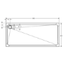 1800x800mm Rectangular Shower Tray 45mm - White Acrylic Stone Resin - Pearl