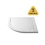 800mm Non Slip White Stone Resin Quadrant Shower Tray  - Pearl