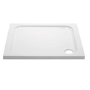 800x800mm  White Acrylic Capped Stone Resin Square Shower Tray - Pearl