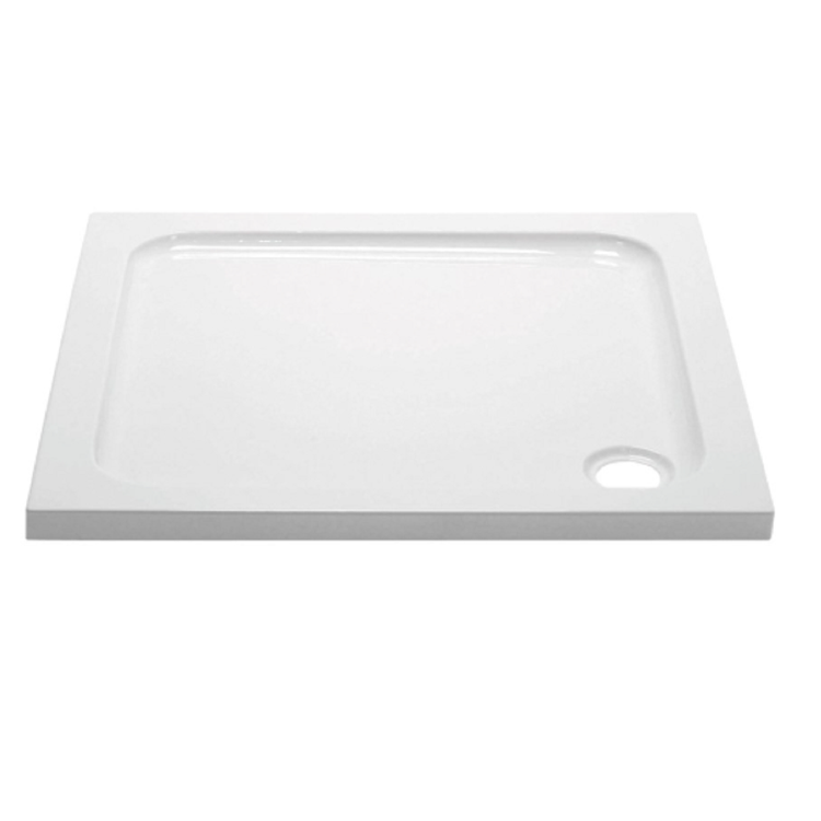 800x800mm Square Shower Tray - White Acrylic Stone Resin - Pearl