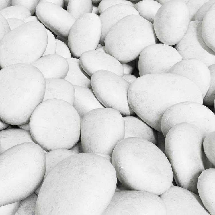 ONLY OPENED - White Decorative Stone Pebbles for Amberglo Fire