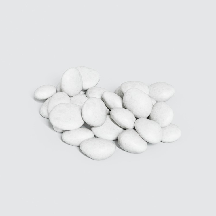 ONLY OPENED - White Decorative Stone Pebbles for Amberglo Fire