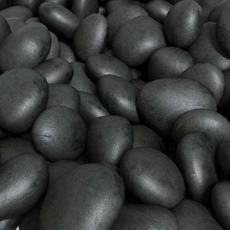 Black Decorative Stone Pebbles for Amberglo Fire