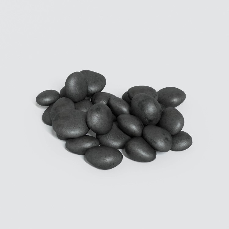 Black Decorative Stone Pebbles for Amberglo Fire