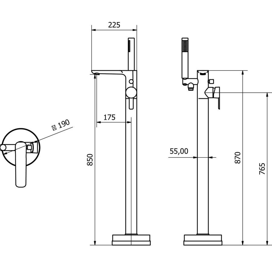 Albarno Freestanding Bath Mixer Tap