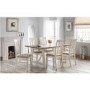 Pembroke Farmhouse Ivory & Solid Oak Dining Table and 6 Chairs - Julian Bowen Range